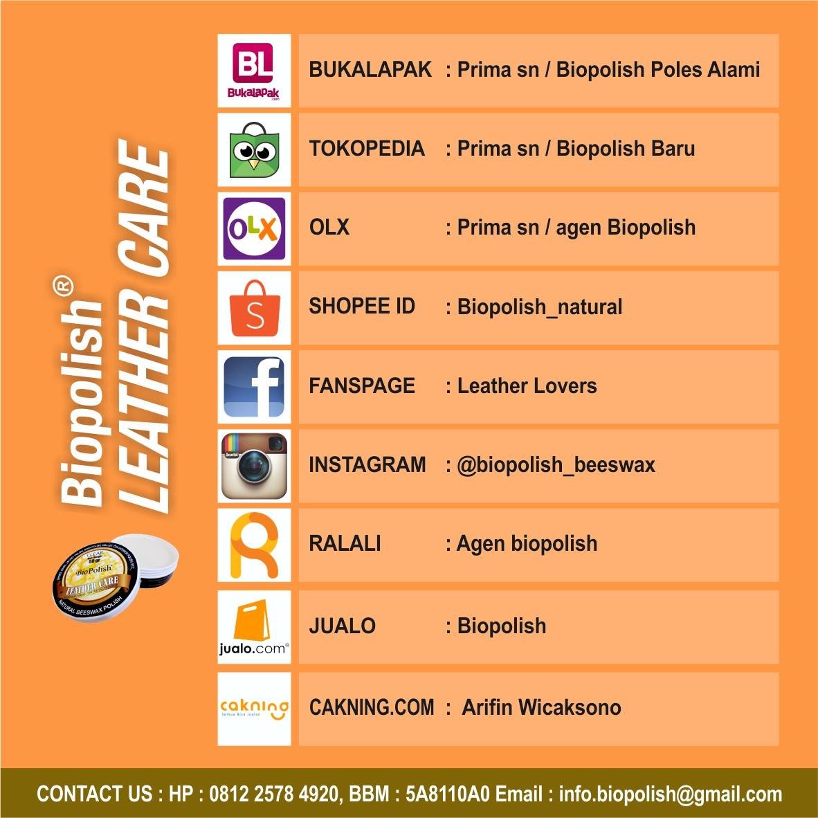 daftar tempat jualan biopolish