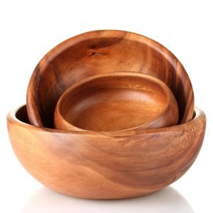 Finishing natural mangkok kayu
