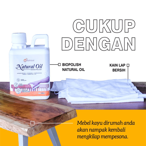 gambar teknik menggunakan Biopolish Natural Oil