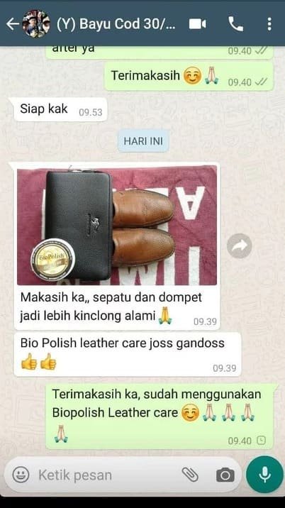 testimoni biopolish leather care