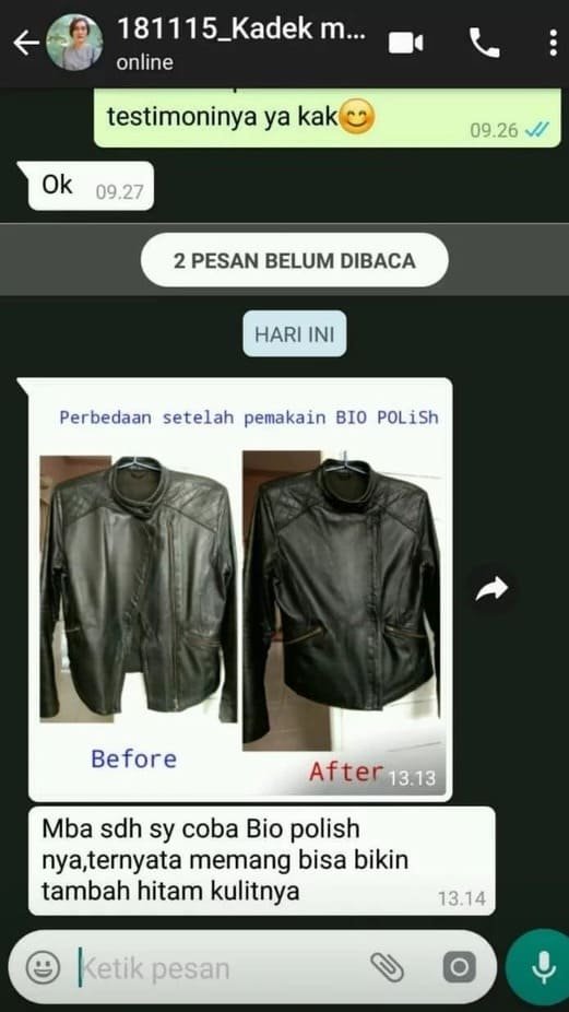 testimoni biopolish leather care